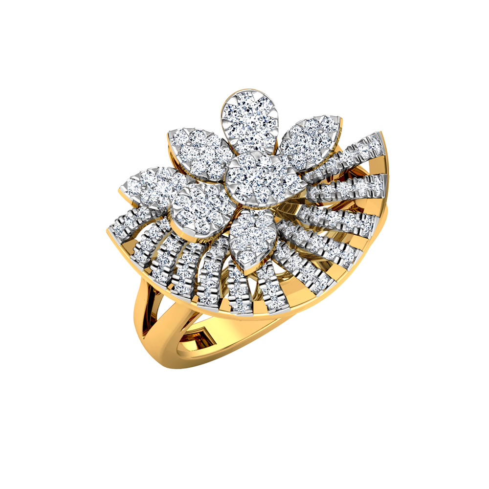 Sparkle Allure Dome Cubic Zirconia 14K Gold Over Brass Cocktail Ring |  Hamilton Place