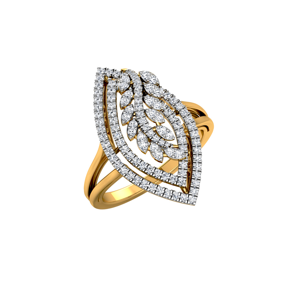 Elegant Taneka Diamond Ring for Under 25K - Candere by Kalyan Jewellers