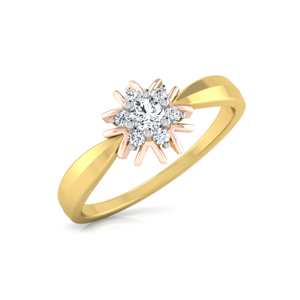 Light Weight Heart Simple Diamond Ring Band 3D Model Jewelry