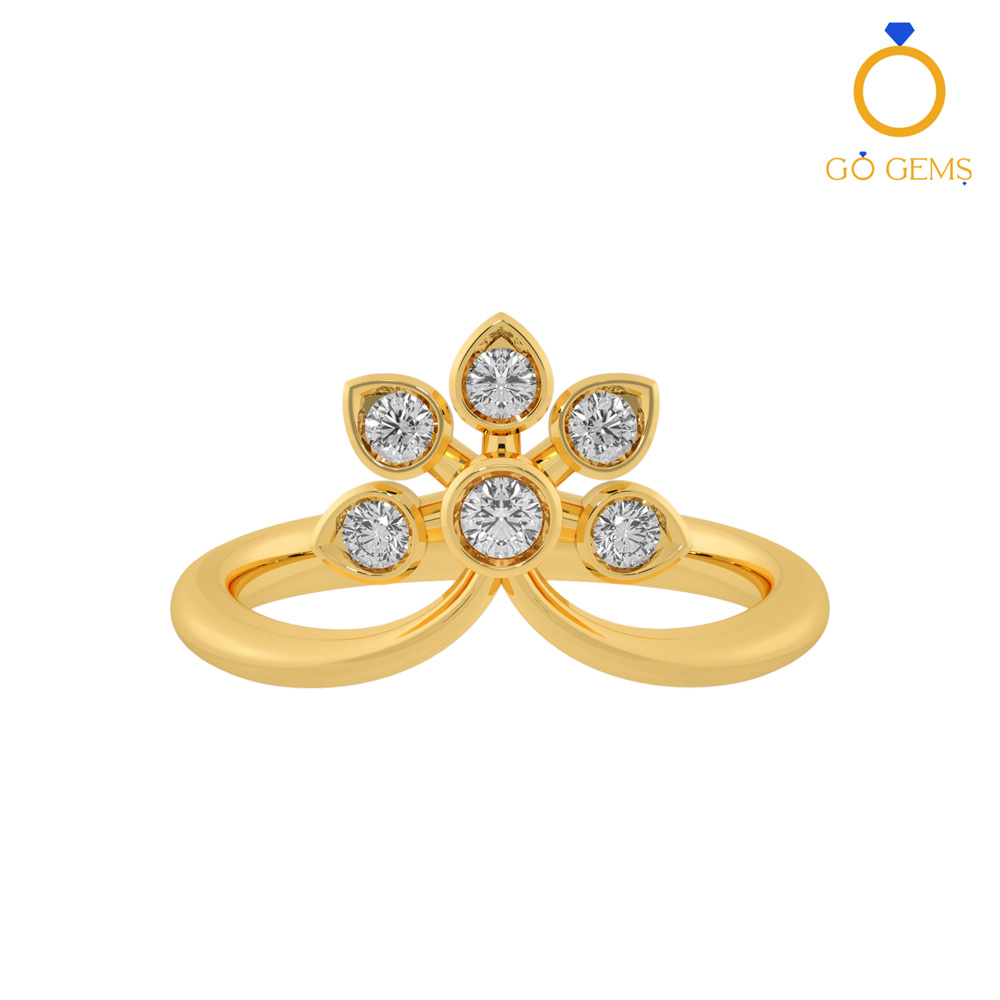 Buy HDBG Gemestic सोने की अंगूठी लेडीज Luxarious 18K Gold Original Diamond  Rings Certified By IGL| हीरे की अंगूठी असली | हीरा रत्न ओरिजिनल रिंग  Amazing Round Cut, D Colour Diamond, VVS1