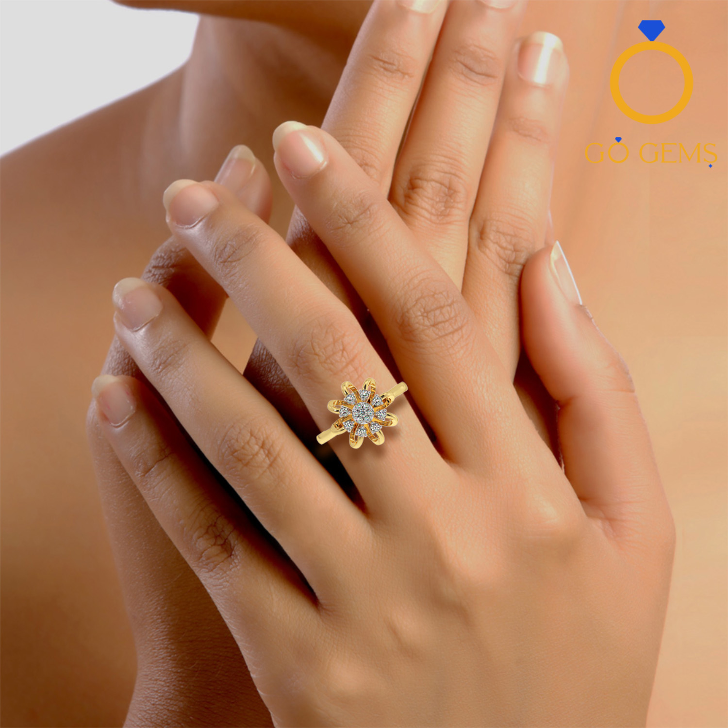 925 Silver Golden Radiance Enchanting Gold-Plated Lightweight Rings AU –  Auory