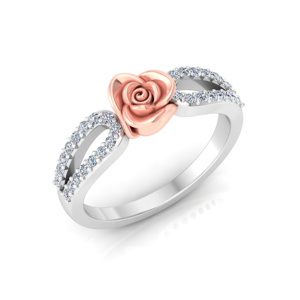 Buy Rose Gold Diamond Finger Ring Online – Gehna Shop